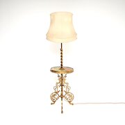 Antique French Onyx And Brass Floor Lamp