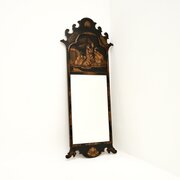 Antique Georgian Lacquered Chinoiserie Mirror