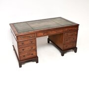 Antique Georgian Period Mahogany Leather Top Desk