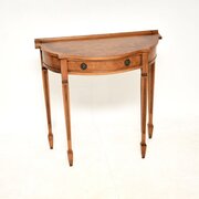 Antique Georgian Style Burr Walnut Console Table