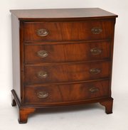 Antique Georgian Style Mahogany Bow Front Drawers