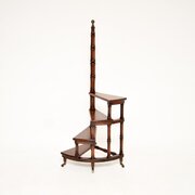 Antique Georgian Style Mahogany Library Steps