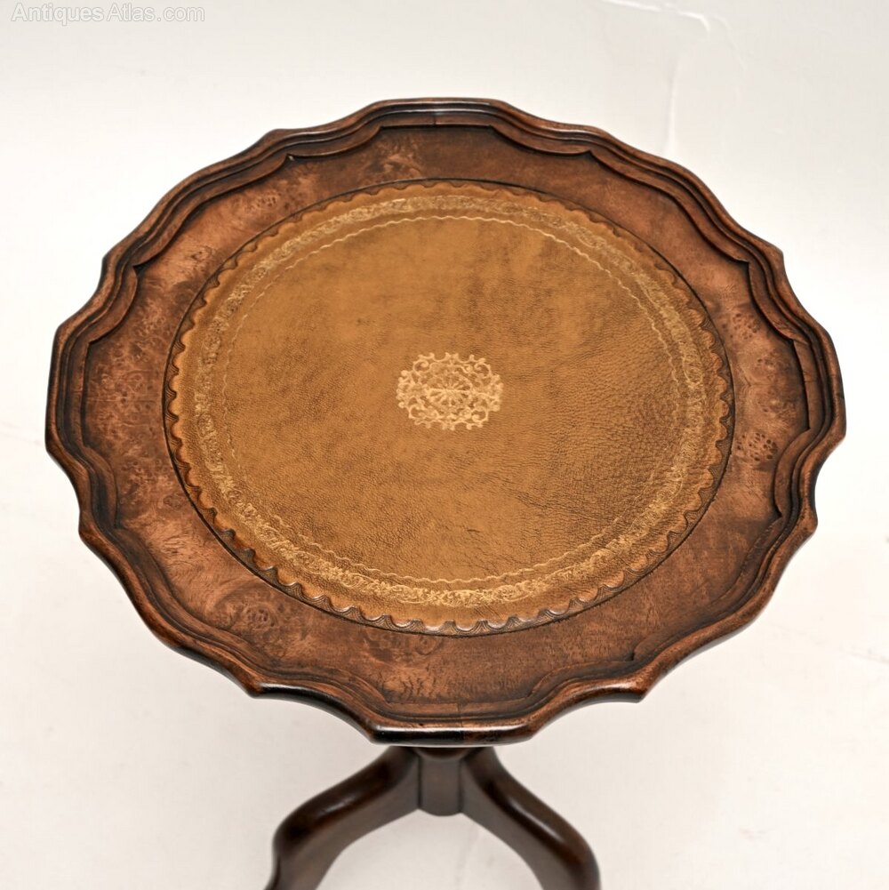 Antique Georgian Style Walnut Leather Wine Table as592a15418 / 13637 ...