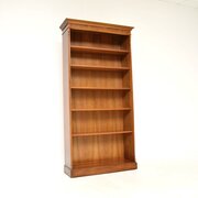 Antique Georgian Style Walnut Open Bookcase