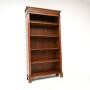Antique Georgian Style Walnut Open Bookcase