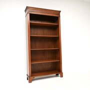 Antique Georgian Style Walnut Open Bookcase