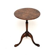 Antique Georgian Walnut Snap Top Occasional Table