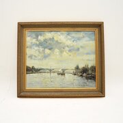 Antique Impressionist Style Oil Painting