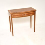 Antique Inlaid Walnut Console Side Table
