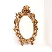 Antique Italian Rococo Style Gilt Wood Mirror