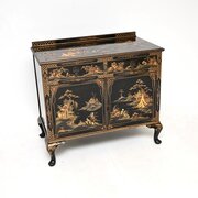 Antique Lacquered Chinoiserie Cabinet