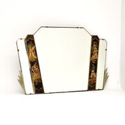 Antique Lacquered Chinoiserie Mirror