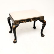 Antique Lacquered Chinoiserie Stool