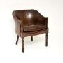 Antique Leather and Mahogany Armchair / Desk Chair