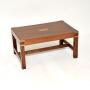 Antique Mahogany Campaign Style Coffee Table