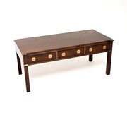 Antique Mahogany Campaign Style Coffee Table
