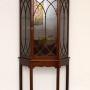 Antique Mahogany Display Cabinet on Stand