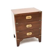 Antique Mahogany Military Campaign Style Chest