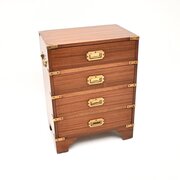 Antique Mahogany Military Campaign Style Chest