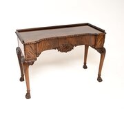 Antique Mahogany Queen Anne Style Console Table