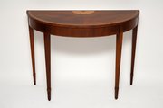 Antique Mahogany & Satinwood Console Side Table