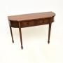 Antique Mahogany and Inlaid Brass Console Table