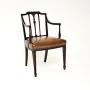 Antique Mahogany and Leather Carver Armchair
