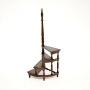 Antique Mahogany and Leather Library Steps