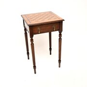 Antique Mahogany And Walnut Chess Table