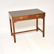 Antique Military Campaign Style Desk In Yew Wood