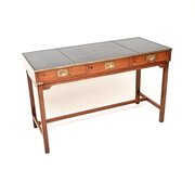 Antique Military Campaign Style Desk In Yew Wood