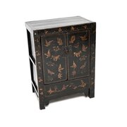 Antique Oriental Lacquered Chinoiserie Cabinet