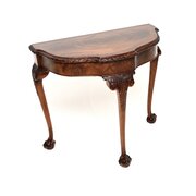 Antique Queen Anne Style Mahogany Console Table