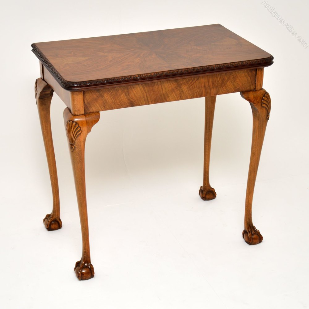 Antique Queen Anne Style Walnut Card Table Antiques Atlas