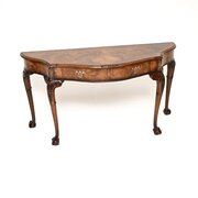 Antique Queen Anne Style Walnut Console Table