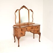 Antique Queen Anne Style Walnut Dressing Table