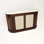Antique Regency Marble Top Rosewood Sideboard