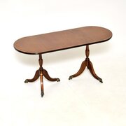 Antique Regency Style Inlaid Mahogany Coffee Table