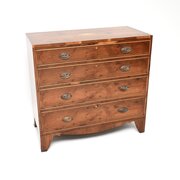Antique Regency Style Inlaid Yew Wood Chest
