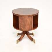 Antique Regency Style Mahogany Drum Table