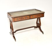 Antique Regency Style Mahogany Leather Top Desk