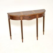 Antique Regency Style Yew Wood Console Table