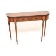 Antique Regency Style Yew Wood Console Table