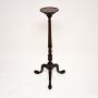Antique Solid Mahogany Torchere / Plant Stand