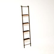 Antique Victorian Brass Library Steps / Ladder