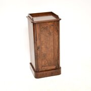 Antique Victorian Burr Walnut Bedside Cabinet