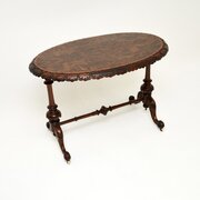 Antique Victorian Burr Walnut Occasional Table