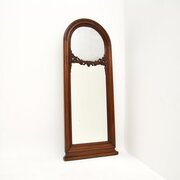 Antique Victorian Carved Walnut Mirror