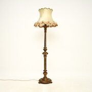 Antique Victorian Gilt Wood Floor Lamp