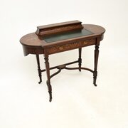 Antique Victorian Inlaid Mahogany Writing Desk